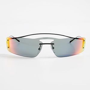 NEW! Prada 61V Runway Rainbow Rectangle Sunglasses